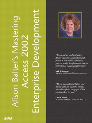 cover image of Alison Balter's Mastering Access 2002 Enterprise Development